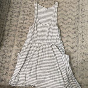 Striped casual dress with pockets